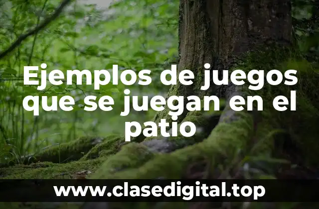 Ejemplos de juegos que se juegan en el patio