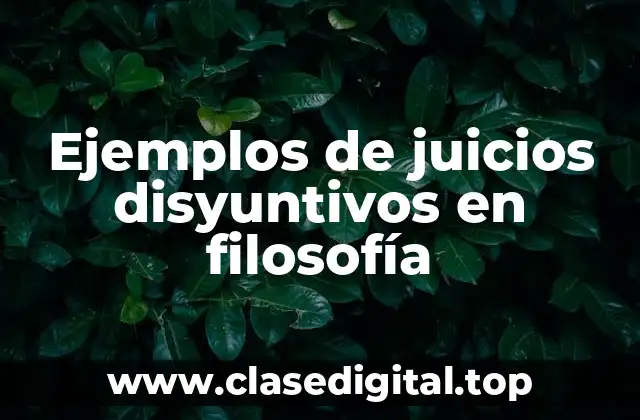 Ejemplos de juicios disyuntivos