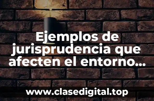 Ejemplos de jurisprudencia que afecten el entorno de la empresa