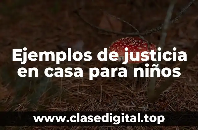 Ejemplos de justicia en casa para niños