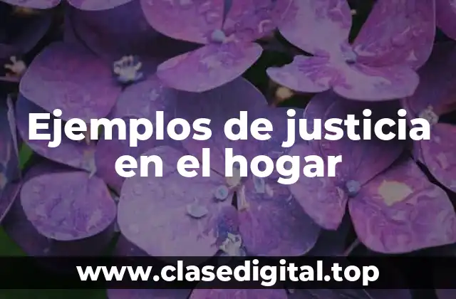 Ejemplos de justicia en el hogar