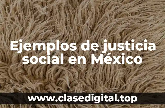 Ejemplos de justicia social en México