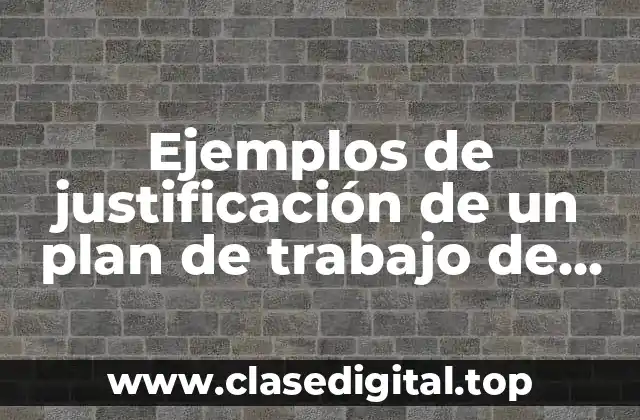 Ejemplos de justificación de un plan de trabajo de enfermería y Significado