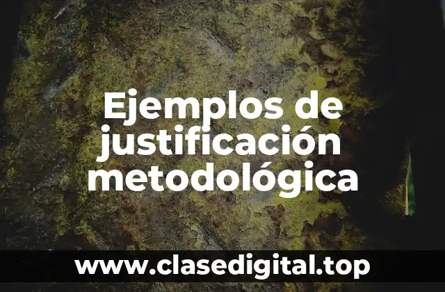 Ejemplos de justificación metodológica