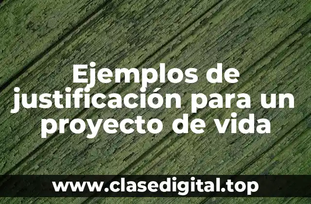 Ejemplos de justificación para un proyecto de vida