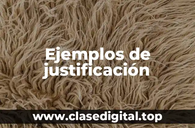 Ejemplos de justificación