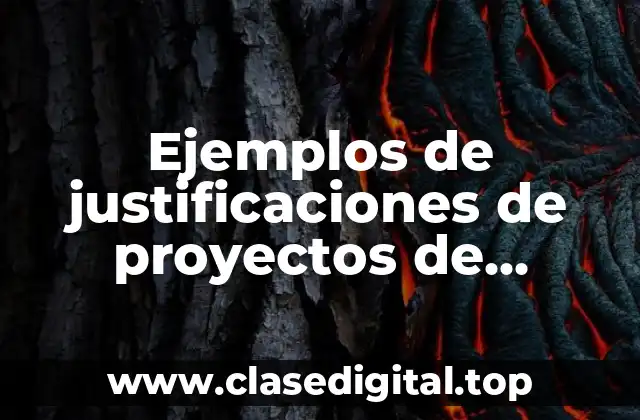 Ejemplos de justificaciones de proyectos de investigación