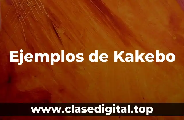 Ejemplos de Kakebo