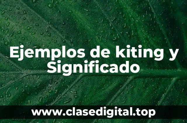 Ejemplos de kiting y Significado