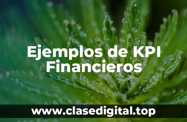Ejemplos de KPI Financieros