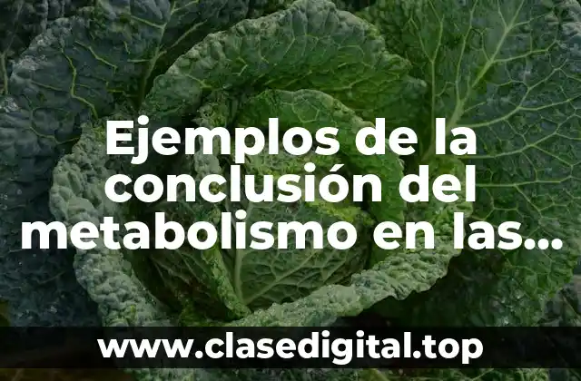 Ejemplos de conclusión del metabolismo en las enfermedades sistémicas