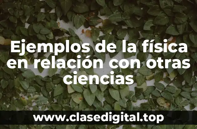 Ejemplos de la física en relación con otras ciencias