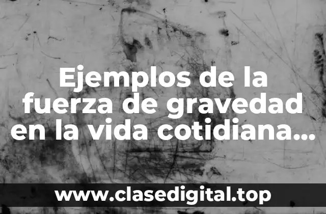 Ejemplos de la fuerza de gravedad en la vida cotidiana y Significado