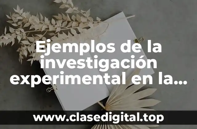 Ejemplos de la investigación experimental en la vida cotidiana
