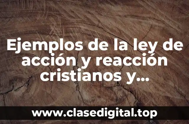 Ejemplos de la ley de acción y reacción cristianos y Significado