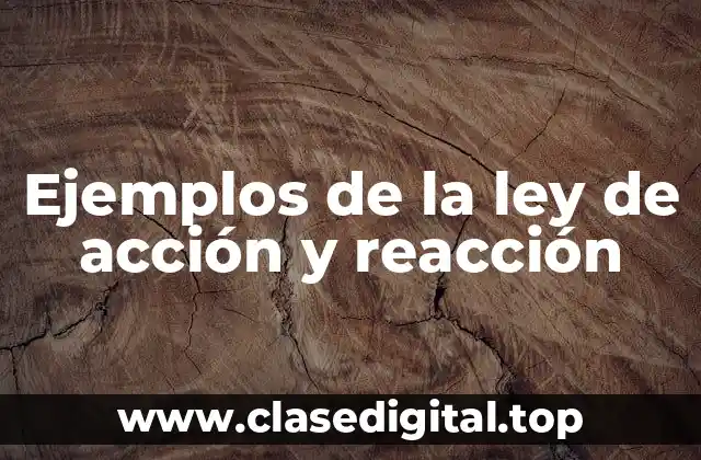 Ejemplos de la ley de acción y reacción