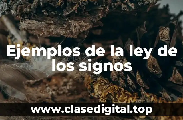 Ejemplos de la ley de los signos