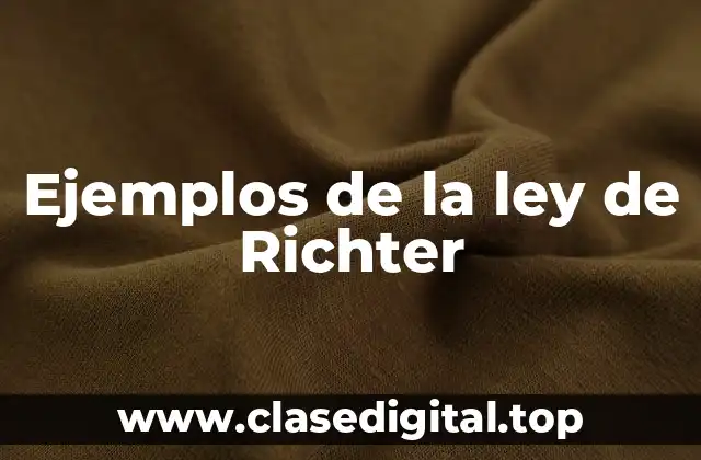 Ejemplos de la ley de Richter-Wenzel