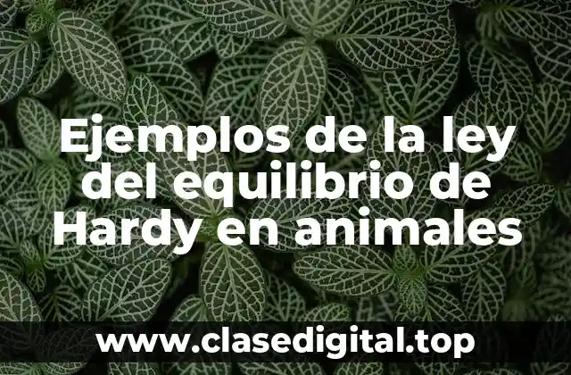 Ejemplos de la ley del equilibrio de Hardy en animales