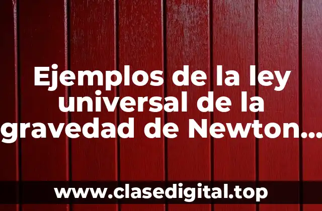 Ejemplos de la ley universal de la gravedad de Newton y Significado