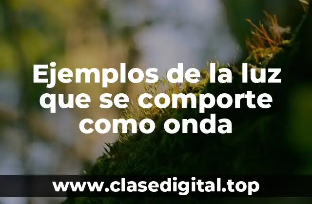 Ejemplos de la luz que se comporte como onda