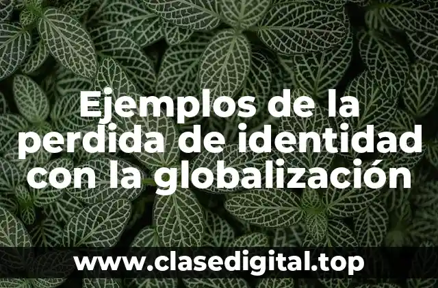Ejemplos de la perdida de identidad con la globalización