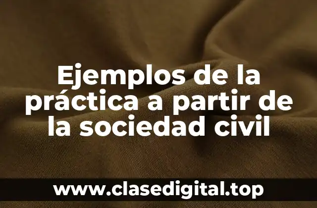Ejemplos de la práctica a partir de la sociedad civil