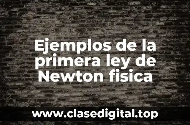 Ejemplos de la primera ley de Newton fisica