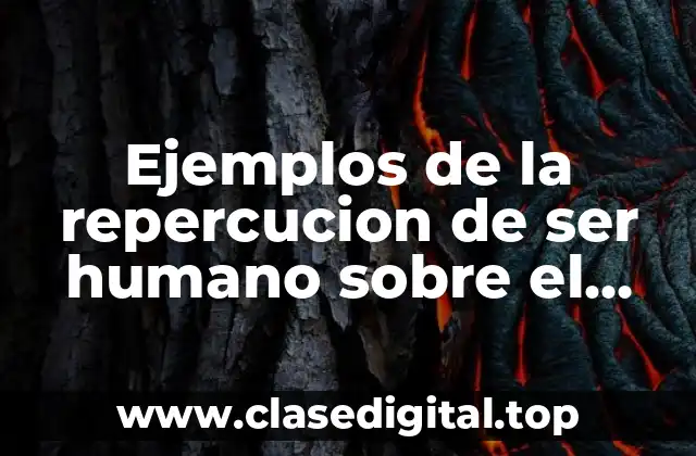 Ejemplos de la repercucion de ser humano sobre el relieve