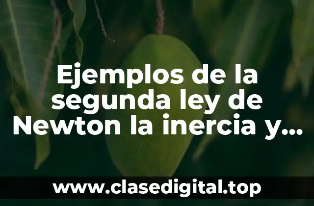 Ejemplos de la segunda ley de Newton la inercia