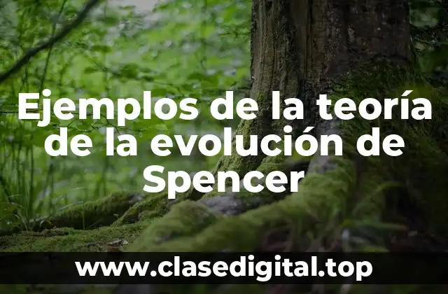 Ejemplos de la teoría de la evolución de Spencer
