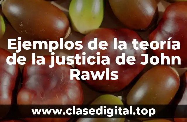 Ejemplos de la teoría de la justicia de John Rawls
