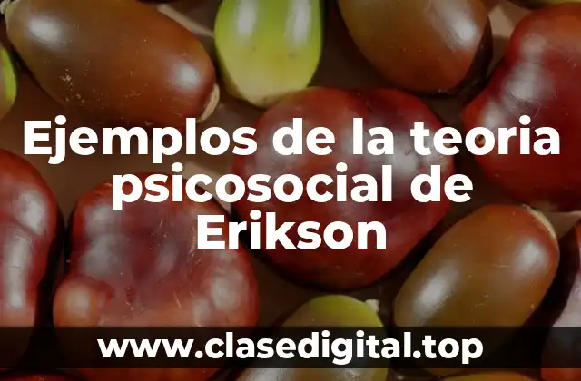 Ejemplos de la teoria psicosocial de Erikson
