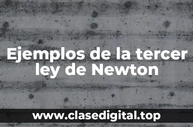 Ejemplos de la tercer ley de Newton