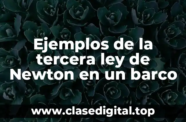 Ejemplos de la tercera ley de Newton en un barco