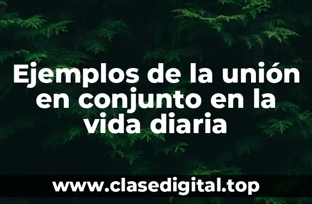 Ejemplos de la unión en conjunto