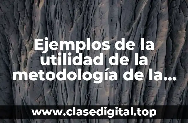Ejemplos de la utilidad de la metodología de la investigación