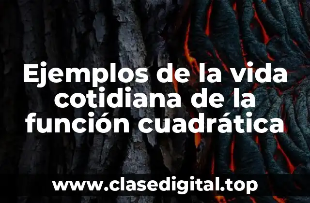 Ejemplos de la vida cotidiana de la función cuadrática