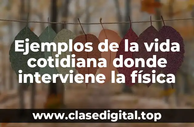 Ejemplos de la vida cotidiana donde interviene la física
