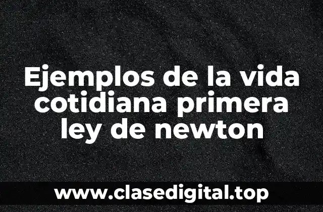 Ejemplos de la vida cotidiana primera ley de newton
