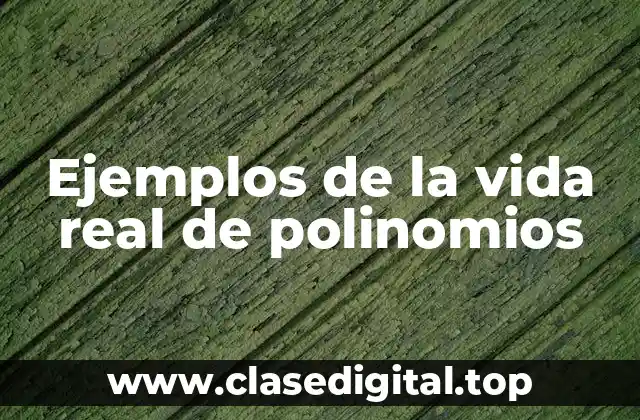 Ejemplos de la vida real de polinomios