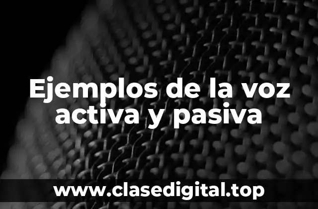 Ejemplos de la voz activa