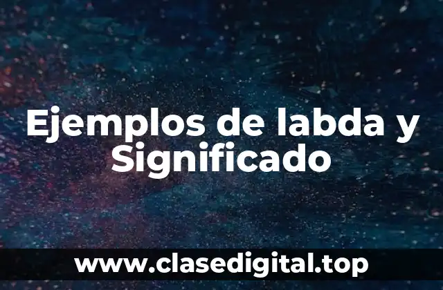 Ejemplos de labda y Significado