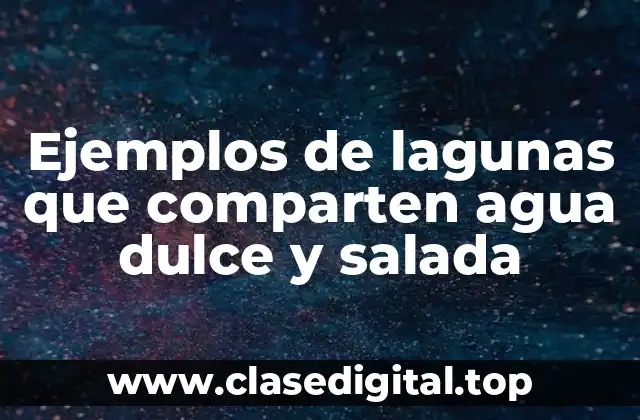 Ejemplos de lagunas que comparten agua dulce y salada