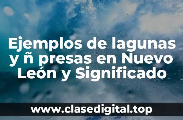 Ejemplos de lagunas y ñ presas en Nuevo León y Significado