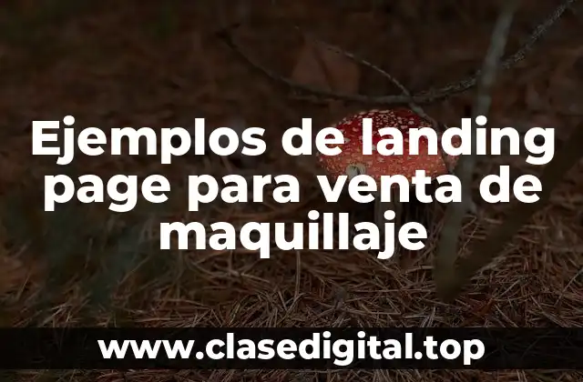 Ejemplos de landing page para venta de maquillaje