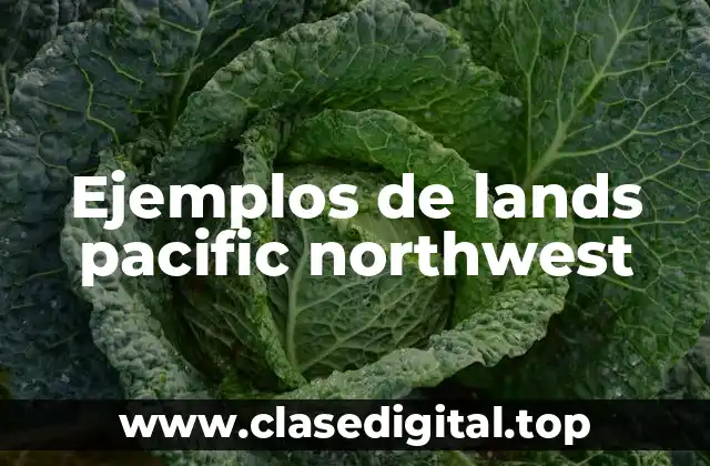 Ejemplos de lands pacific northwest
