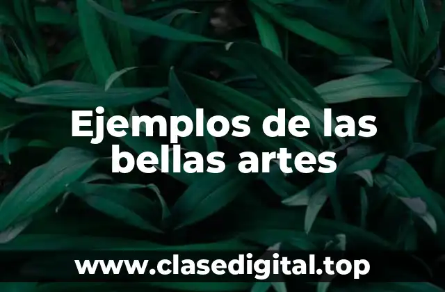 Ejemplos de las bellas artes