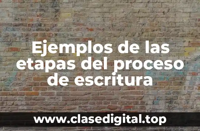 Ejemplos de las etapas del proceso de escritura