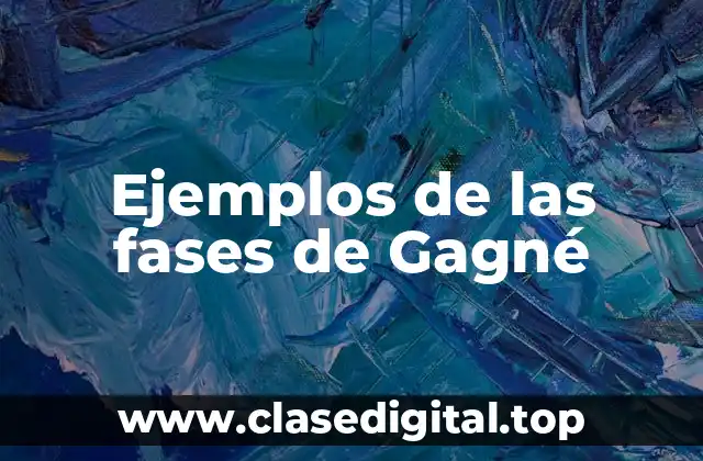 Ejemplos de las fases de Gagné